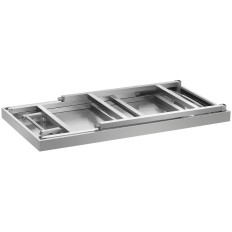 Mesa de cozinha de aço inoxidável dobrar 120 x 60 cm