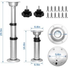Tabela de perna ajustável para barco 3-step aluminum hwhongrv 17-28cal