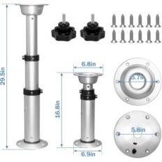 Justerbart benbord for båt 3-trinns aluminium HWhongrv 17-28CAL