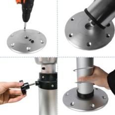 Podesivi stol za noge za brod 3-korak aluminij hwongrv 17-28cal