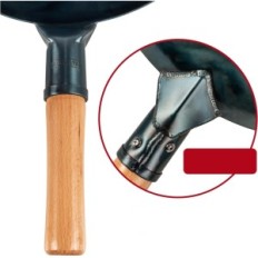 Wok ocel yosukata 123-34cm ochucený plochý dno pro indukci a míchat smažit