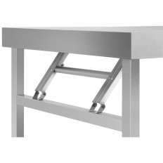 Tabla de acero inoxidable de laboratorio plegable 120 x 70 cm