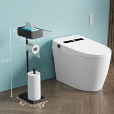 CISILY fekete WC-papír állvány ingyenes polc fürdőszoba tartozékok jelen