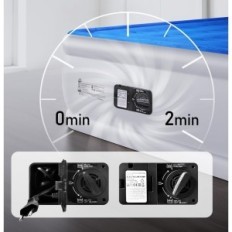 Stuffed mattress Single Viagkiki 001 190x99x46cm with blue-white pump