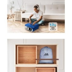 Gevulde matras single viagkiki 001 190x99x46cm met blauw-witte pomp