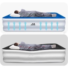 Stuffed mattress Single Viagkiki 001 190x99x46cm with blue-white pump