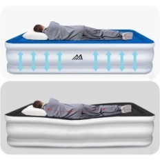 Gevulde matras single viagkiki 001 190x99x46cm met blauw-witte pomp