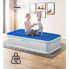 Egyágyas matrac Viagki 001 190x99x46cm kék és fehér pumpa