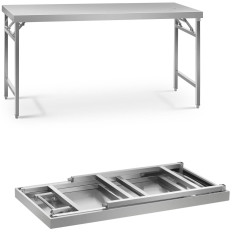 Rustfritt stålbord Catering Folding 180 x 60 cm