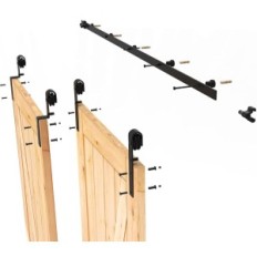 Slidels Sissors Bypass 183 cm Set Up 2 Doors in legno Nero Sport J