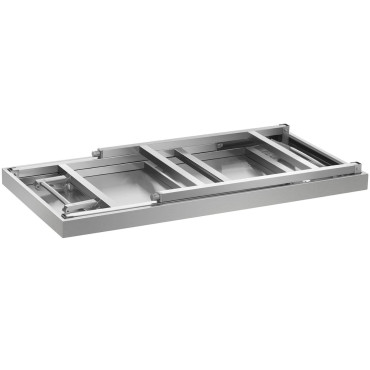 Rostfritt stålbord catering vikning 180 x 60 cm