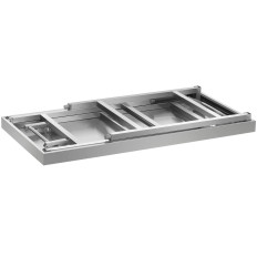 Tabela de aço inoxidável Catering dobrando 180 x 60 cm