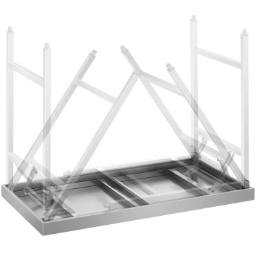 Tabela iz nerjavečega jekla Obdelava gostinstva 180 x 60 cm