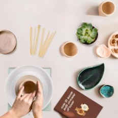 Mini Electric Pottery Circle 10cm Huanyu Green 0-2000RPM Set 27 Værktøjer