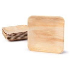 Engangs bionedbrytbare plater fra Palm Leaves Box og Tree 20x20cm 100pcs.