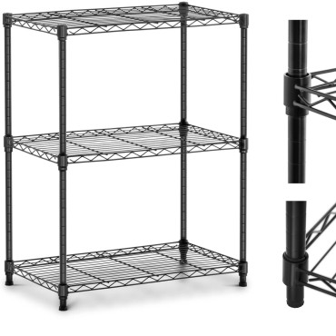 Stiepļu stiepļu grāmatu skapis 3 Plaukti 60 x 35 x 77 cm līdz 120 kg