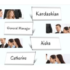 Magnetic aluminum ID with a 72 × 32 mm pane. Silver 50 pcs