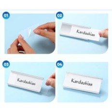 ID magnetnega aluminija s ploščo 72 × 32 mm. Silver 50 kosov