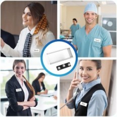 Mágneses alumínium azonosító ablak 72 × 32 mm ezüst 50 db