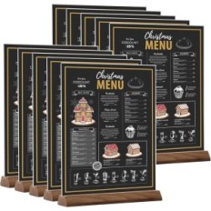 A4 Poignées acryliques sur le menu Documents et les listes de prix 10 Exposition