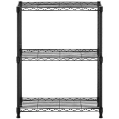 Étagère de stockage en fil métallique ajouré 3 étagères 60 x 35 x 77 cm jusqu'à 120 kg