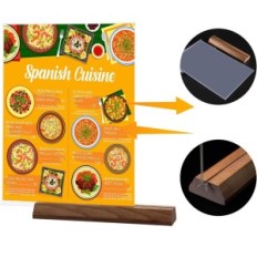 Uchwyty akrylowe A4 na menu dokumenty i cenniki 10 szt POWYSTAWOWY
