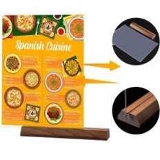 Uchwyty akrylowe A4 na menu dokumenty i cenniki 10 szt POWYSTAWOWY