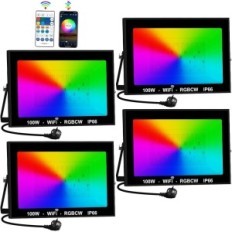 Venkovní LED světlomety 4 ks. RGB T-SUNUS 100W WiFi Bluetooth IP66 pro zahradu a večírky