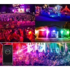 Utomhus LED-strålkastare 4 st. RGB T-SUNUS 100W WIFI Bluetooth IP66 för trädgården och fester