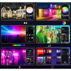 Outdoor LED-koplampen 4 stuks. RGB T-SUNUS 100W WIFI Bluetooth IP66 voor de tuin en partijen