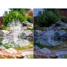 Incomplete solar pond for a 35W biling pond with a 1600L / h filter and fountain