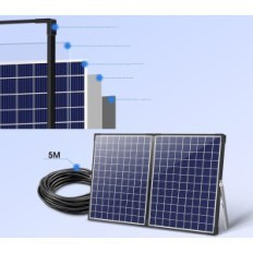 Incomplete solar pond for a 35W biling pond with a 1600L / h filter and fountain