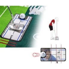 Mata para colocar o SAPLIZE 20 'x 10' com um espelho de antiderrapante para golfe em casa e ao ar livre