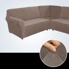 Cubra para o canto do veludo l Mingpinhuius. Flexível 5-cama antiderrapante