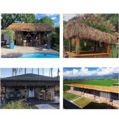 Thatch Palm Umělé střešní krytiny 30 ks. Žlutá zahradní terasa