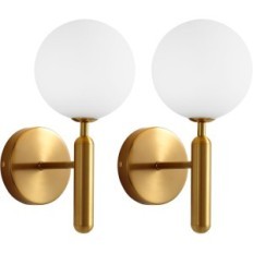 Wandlamp Vintage met glazen Jujuqi 2 stuks. Voor de woonkamer. Slaapkamer