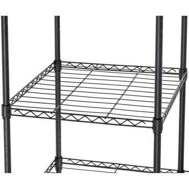 Žični stojalo za oblačila oblačila rokavi 4 police 3 obešalniki 119 x 45 x 179,5 cm do 270 kg
