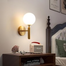 Vegglampe vintage med glass jujuqi 2 stk. For stuen. Hotell soverommet