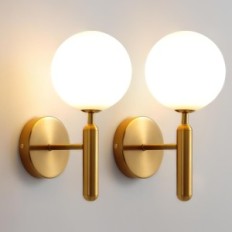 Væglampe Vintage med glas Jujuqi 2 stk. Til stuen. Hotellets soveværelse