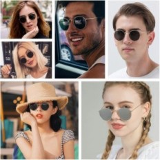 Sunglasses Unisex Suns Polarized Runhuis Retro Light Metal