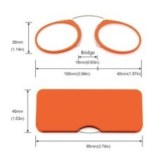 Lesebrille Unisex Compact Kokobin mit einem Clip +1,5 Ausstellung