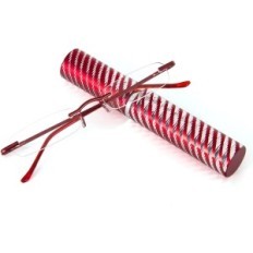 UŻYWANE Okulary do czytania bezramkowe mini KoKoBin z etui +1,5 damskie i męskie