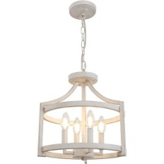 Lustre moderne pour le salon Kmaip 4 lampe E14 ronde vintage rustique