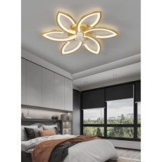 Rabljeni stropni ventilator s 70W zlato svetilko tiho z daljinskim upravljalnikom in aplikacijo