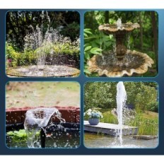 Brugt 8W Solar Pond Filter med Biling 405L / H Pumpe med batteri og slange 1,5 m