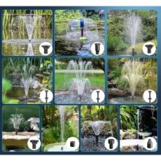 Tweedehands 8W Solar Pond Filter met Biling 405L / H pomp met batterij en slang 1,5 m