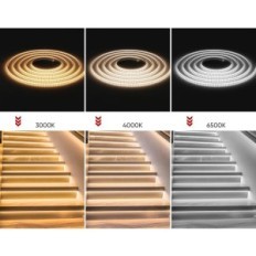 LED juosta 30m vandeniui atsparia IP65 blizgesio dekoro SMD 2835 120 LED / m šilumos balta