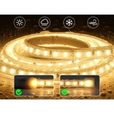 Fita LED 30m À Prova D 'Água IP65 Shine Decor SMD 2835 120 LED / M Calor Branco