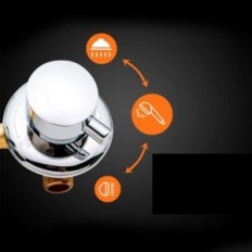 Μίξερ ντους Afuder Ορειχάλκινο τοίχο Chromed