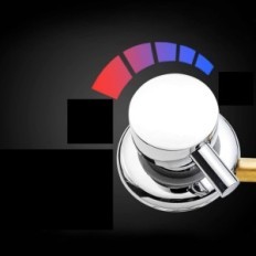 Douchemixer Afdrul Messing Muur Verchroomd